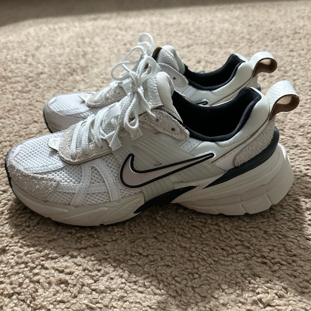 Nike White and Gray V2K sneakers